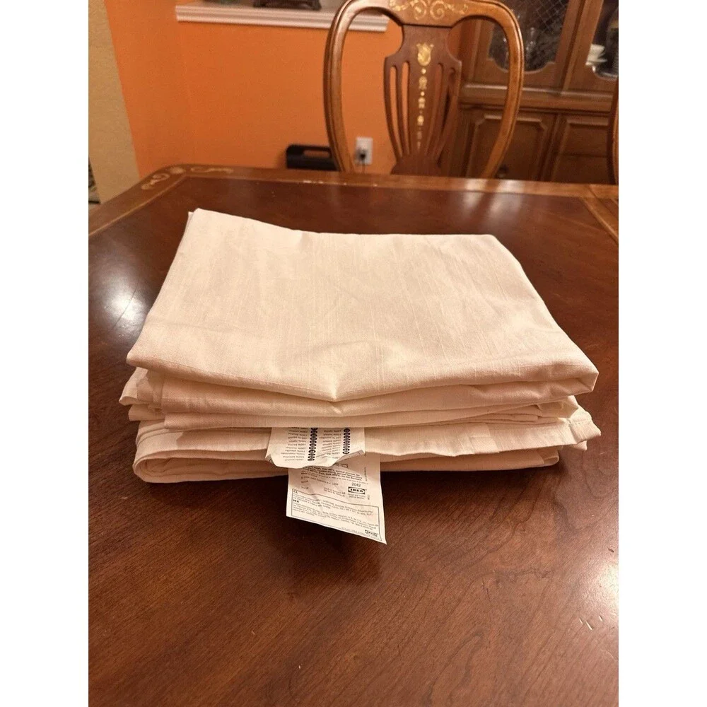 Ikea RITVA Curtains 2 Panels (1 pair) 100% Cotton (no Tie-Back) 56”x 96” White